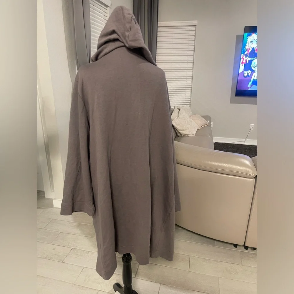 Four Season cotton wool blend heavy hoodie unisex robe L/XL missing th waist tie - Picture 3 of 7
